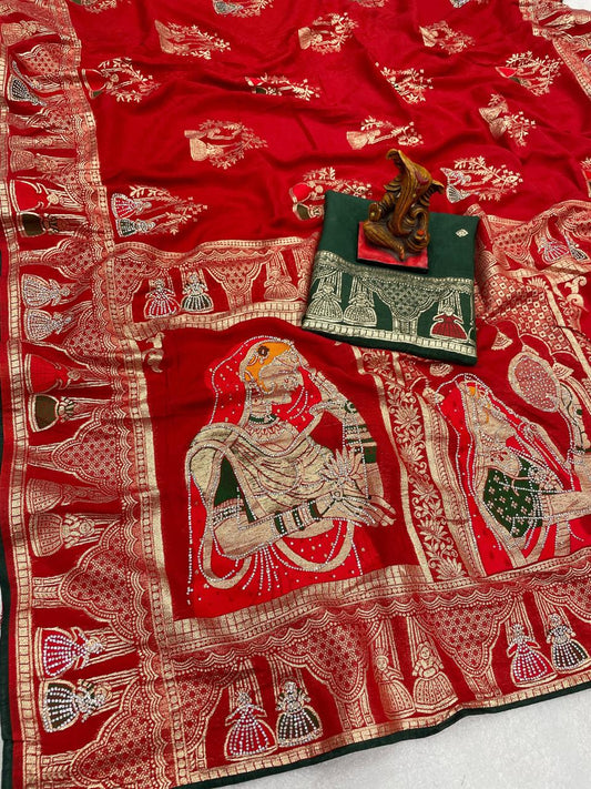 Dulhan Dola Viscose Silk with sirowski work