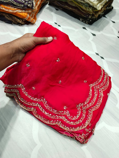 Fendi saree with diamond stone