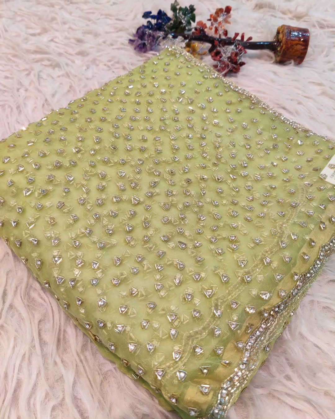 Crystal Tissues saree