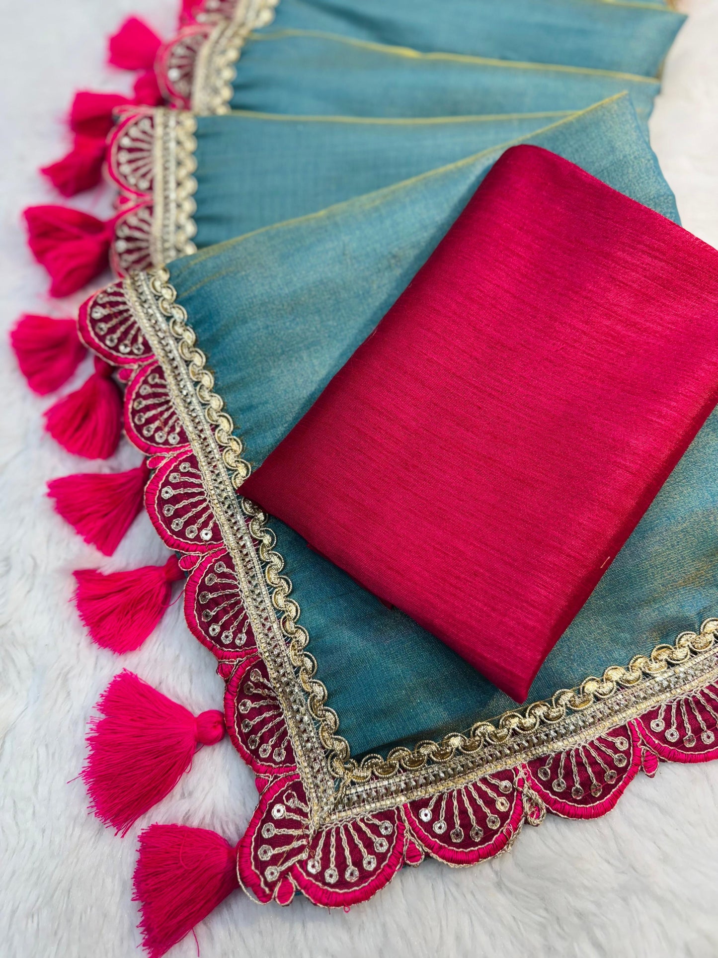 Golden Tissue Soft saree