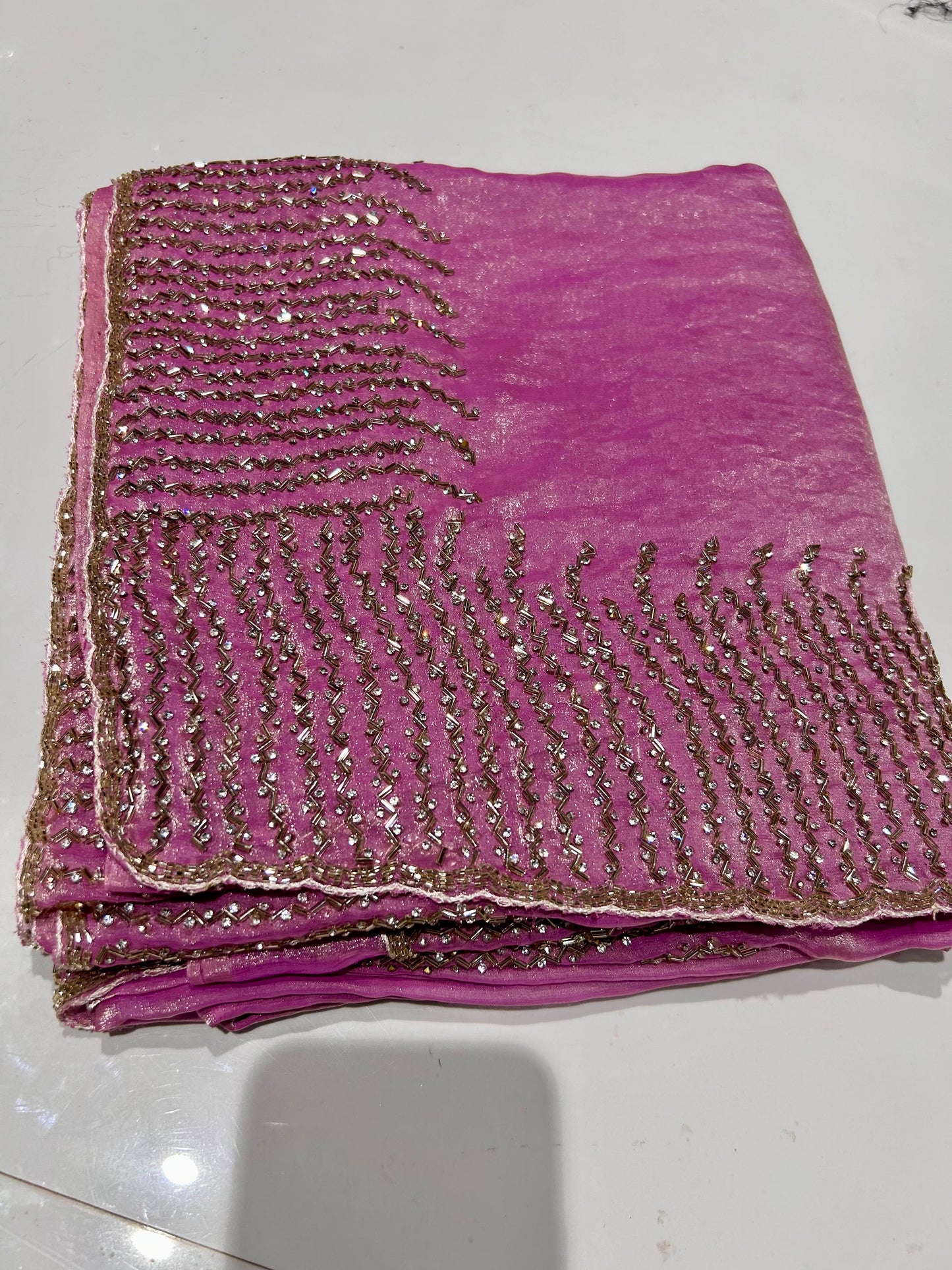 Fendi saree with diamond stone