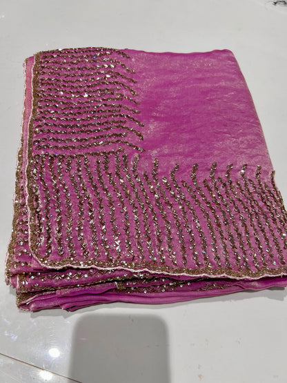 Fendi saree with diamond stone