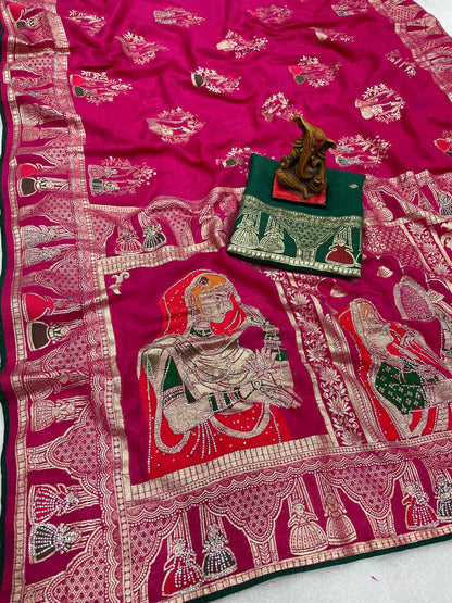 Dulhan Dola Viscose Silk with sirowski work