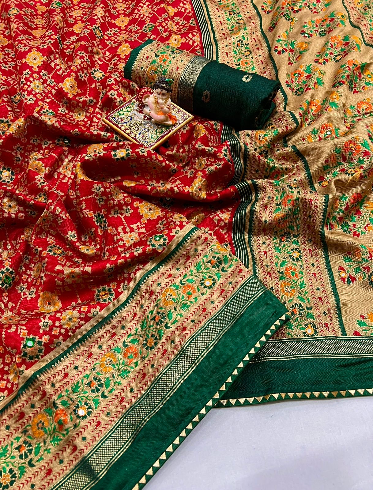 Soft Pashmina Silk Printed Saree