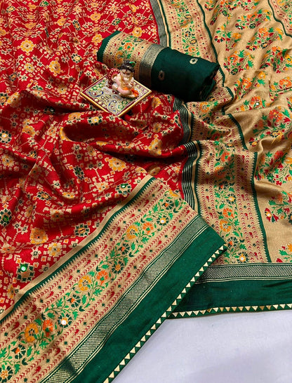 Soft Pashmina Silk Printed Saree