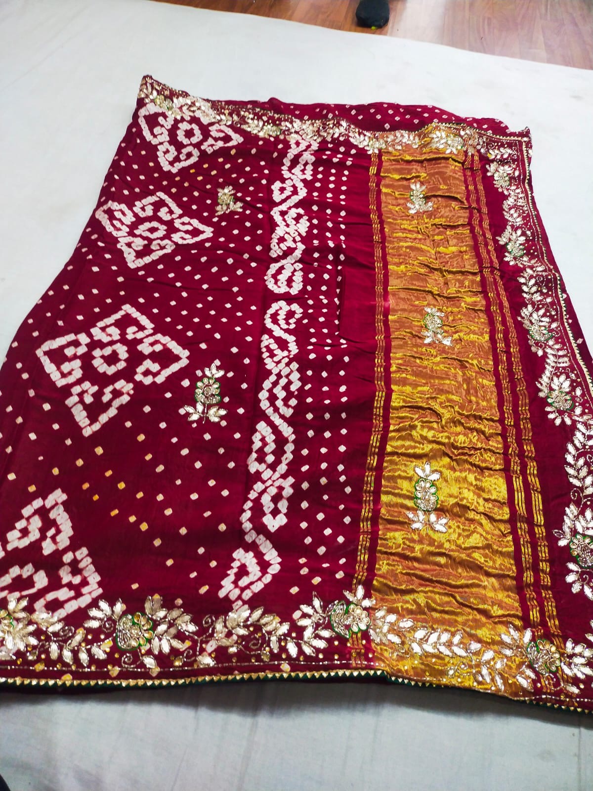 Modal Gajji Satan lagdi and gotta patta work saree