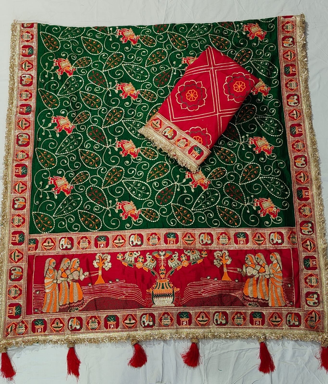 Heavy Vichitra Silk saree