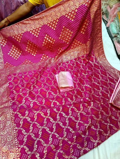 pure dola silk fabric with beautiful zari