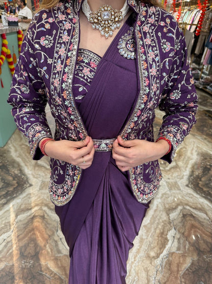 Ready To Wear Saree With Jacket