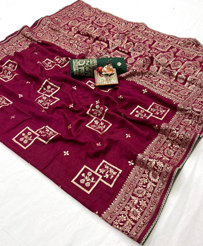 Muslin Silk zari saree