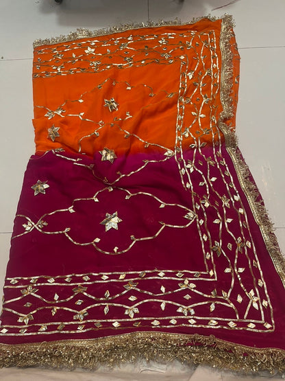 Semi pure chiffon Jaipur Hand Dye