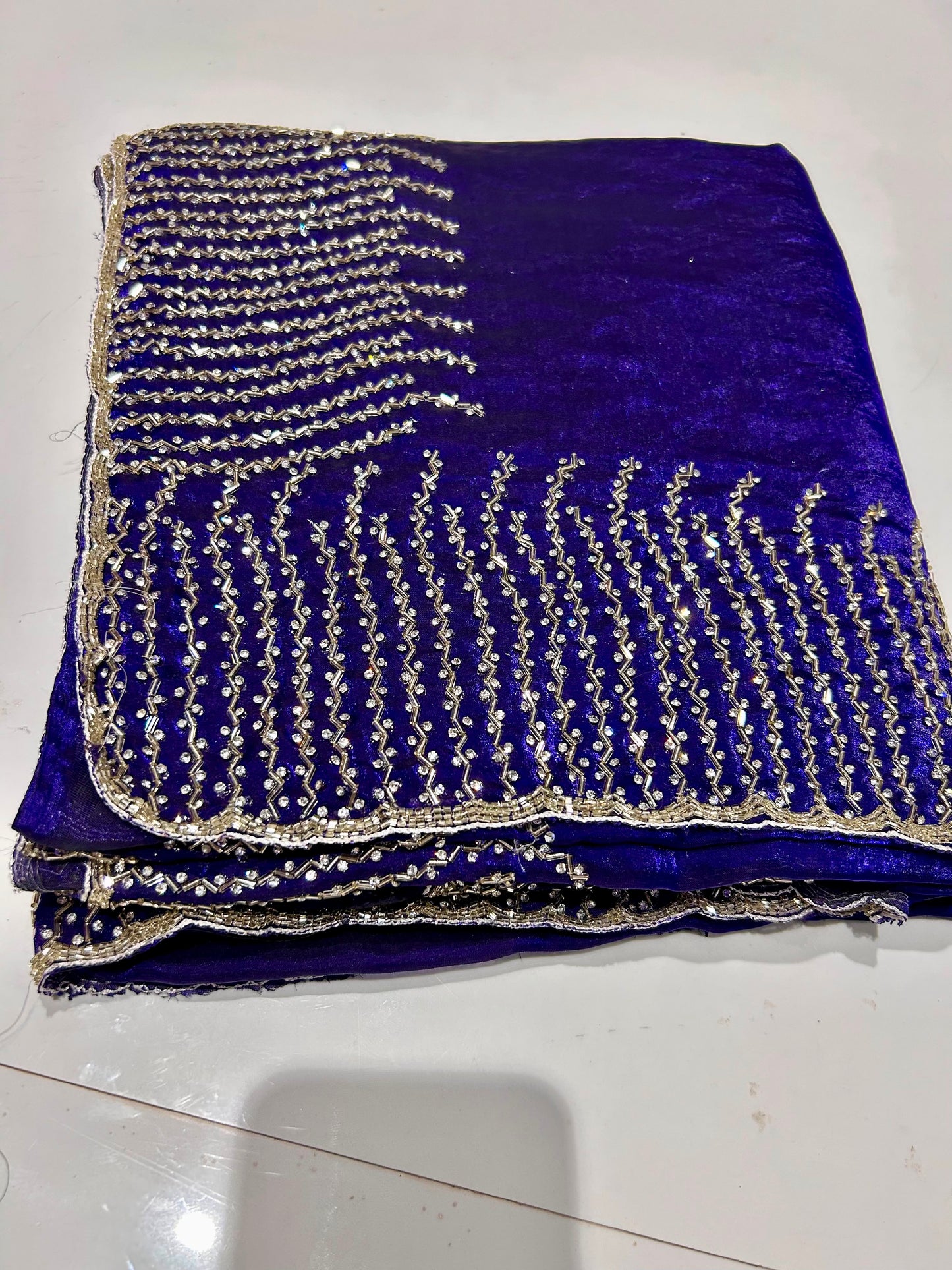 Fendi saree with diamond stone