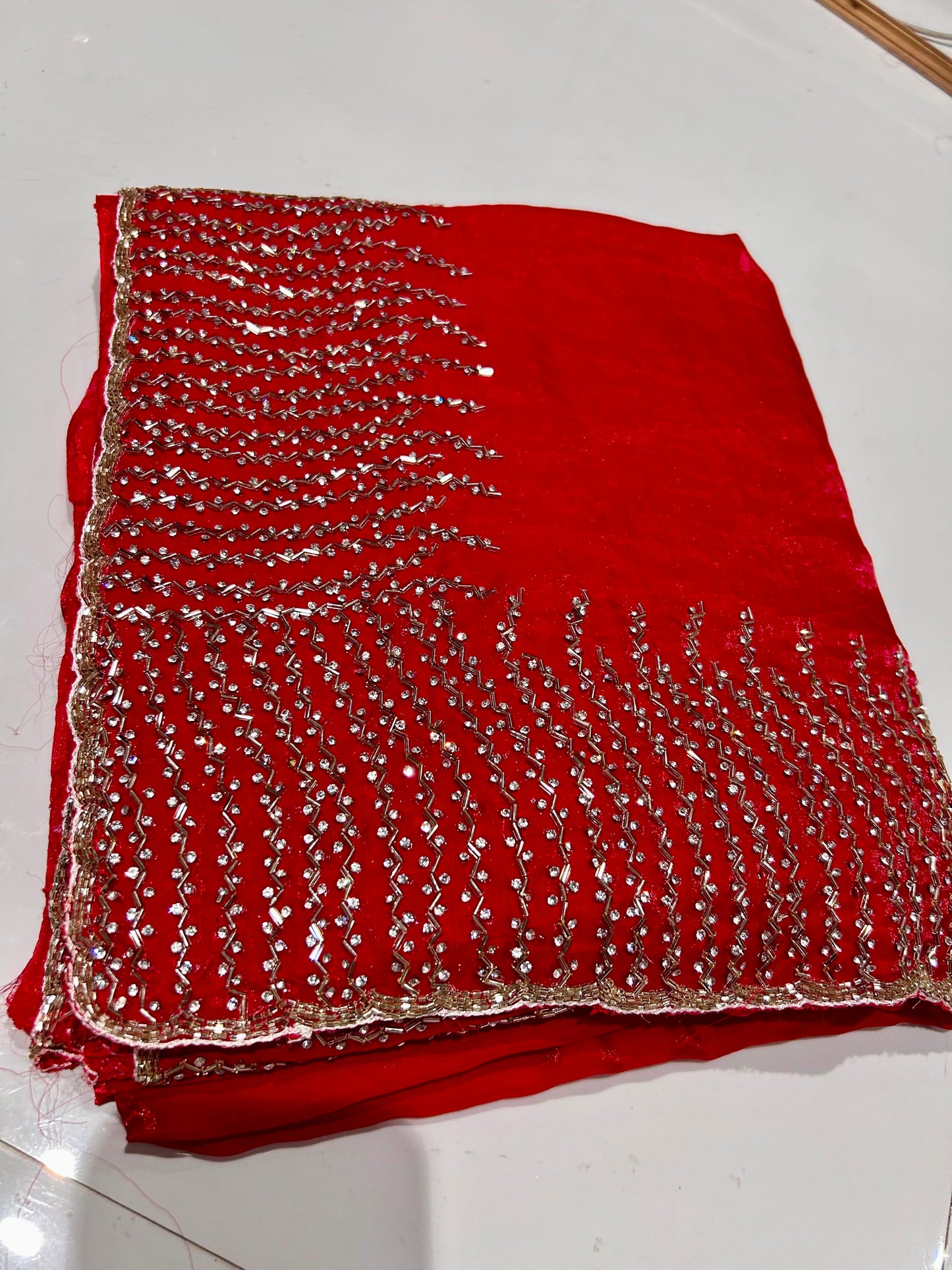 Fendi saree with diamond stone