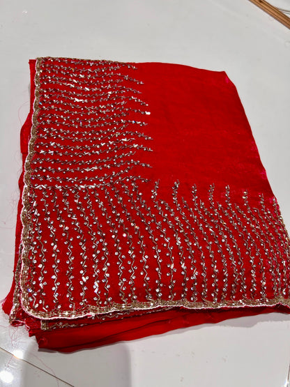 Fendi saree with diamond stone