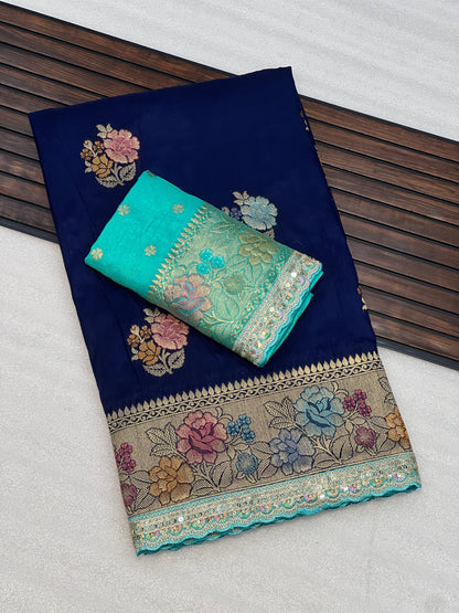 Dolla silk with embroidery saree