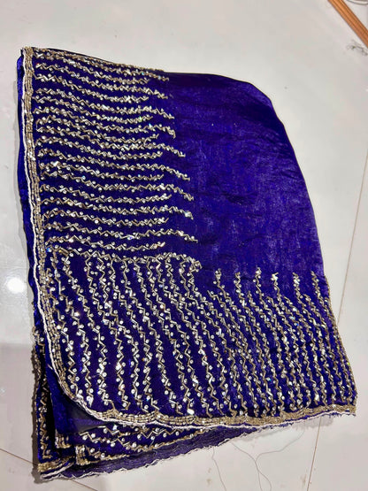 Fendi saree with diamond stone