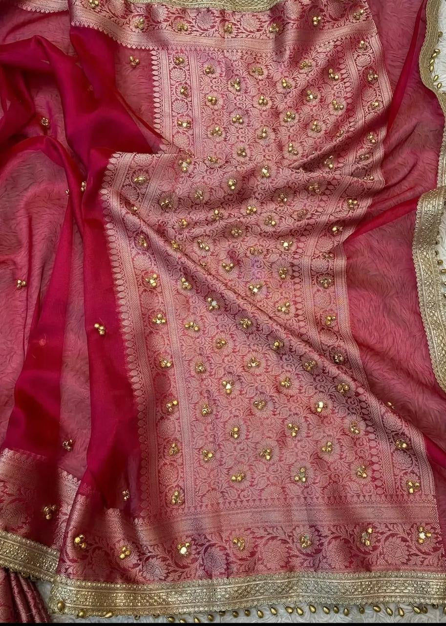 Ghunghroo Tissue saree