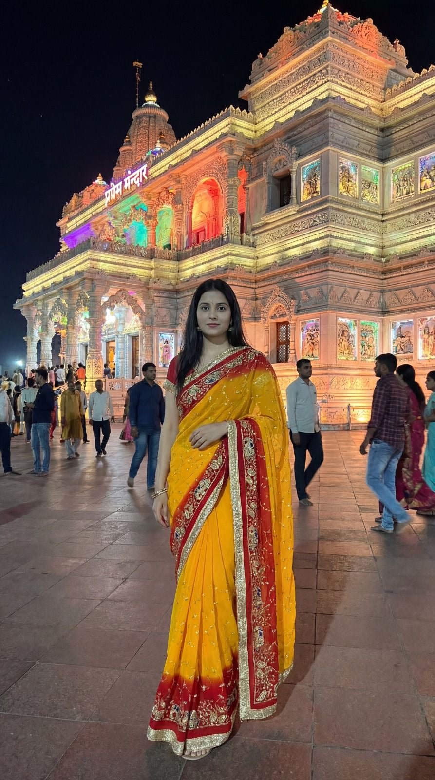 Georgette saree in kasab work