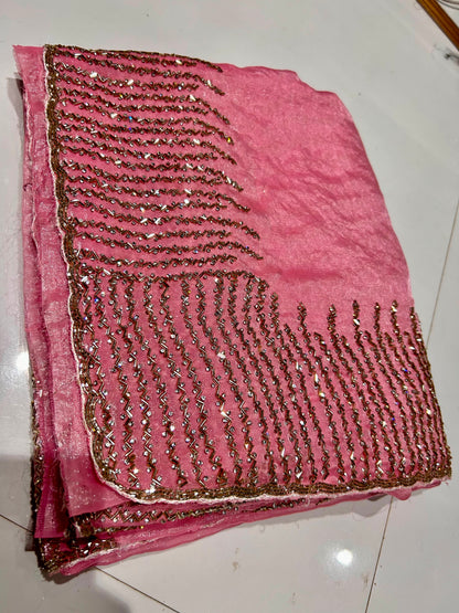 Fendi saree with diamond stone