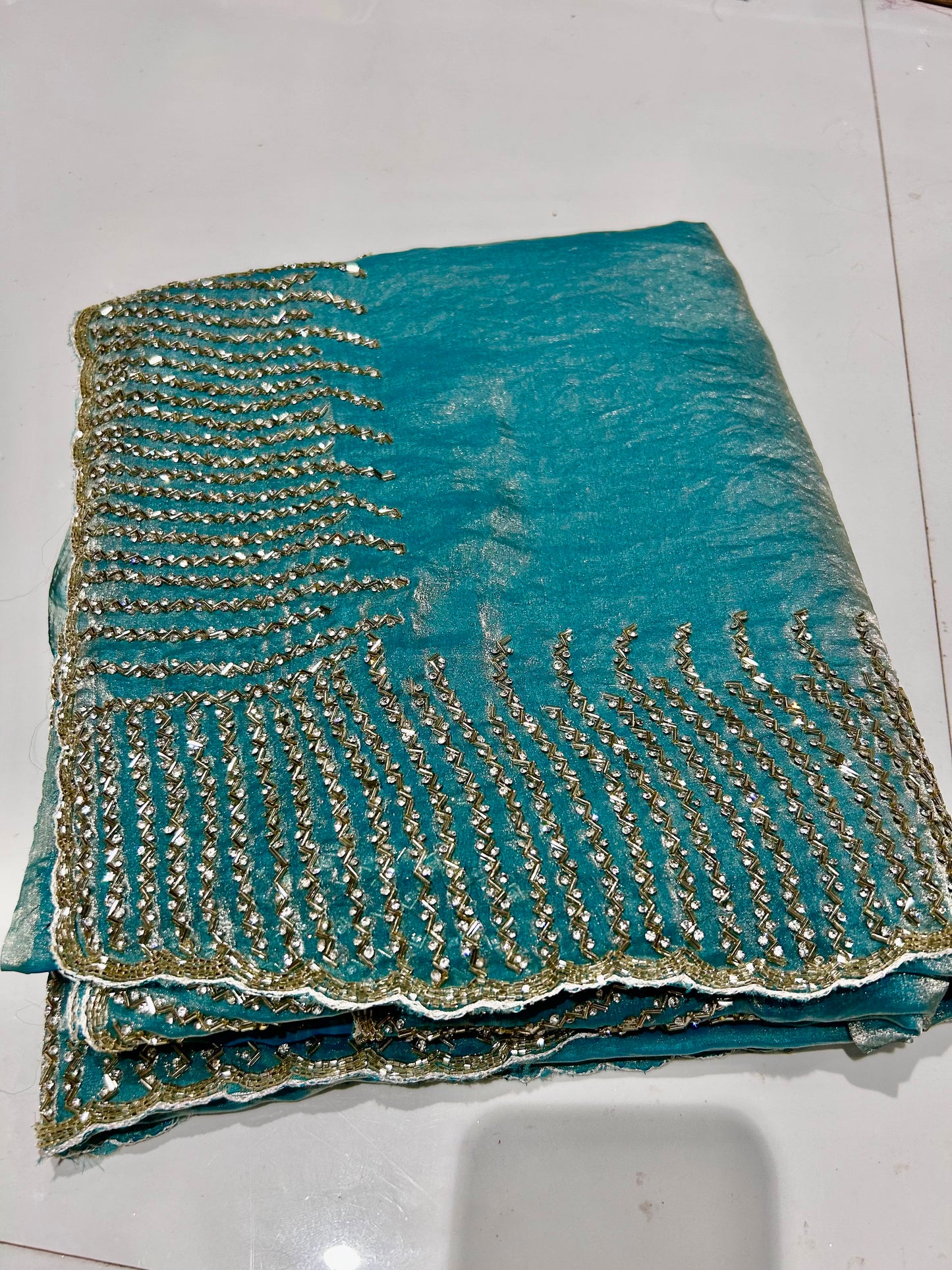 Fendi saree with diamond stone