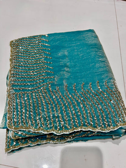 Fendi saree with diamond stone