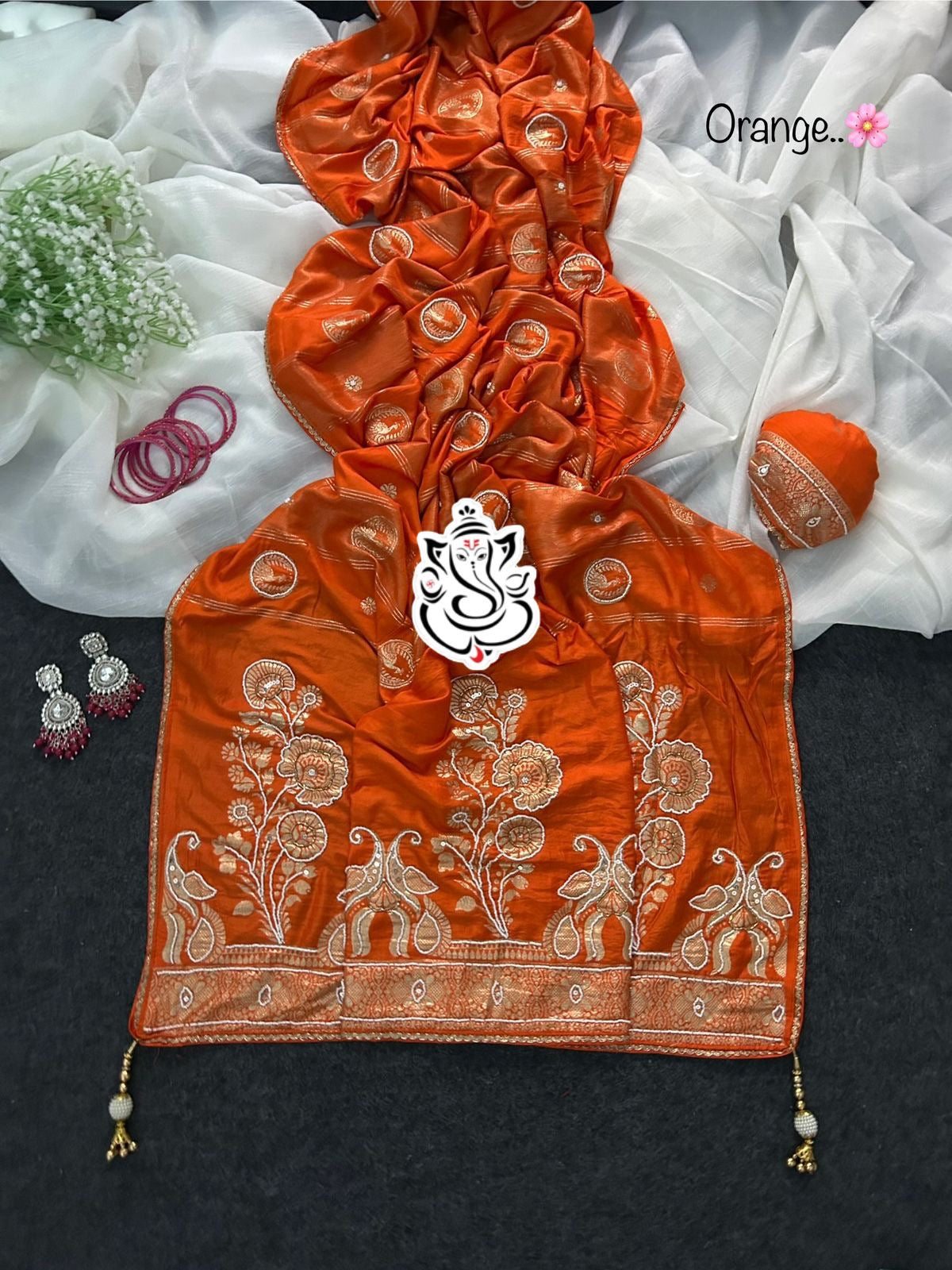 Dolla silk with embroidery saree