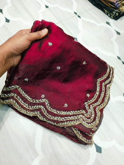 Fendi saree with diamond stone