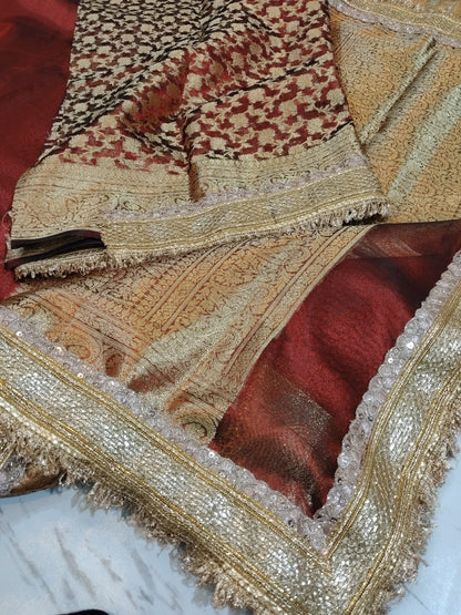 Banarasi MAHARANI dhoop chaon tissue silk Saree