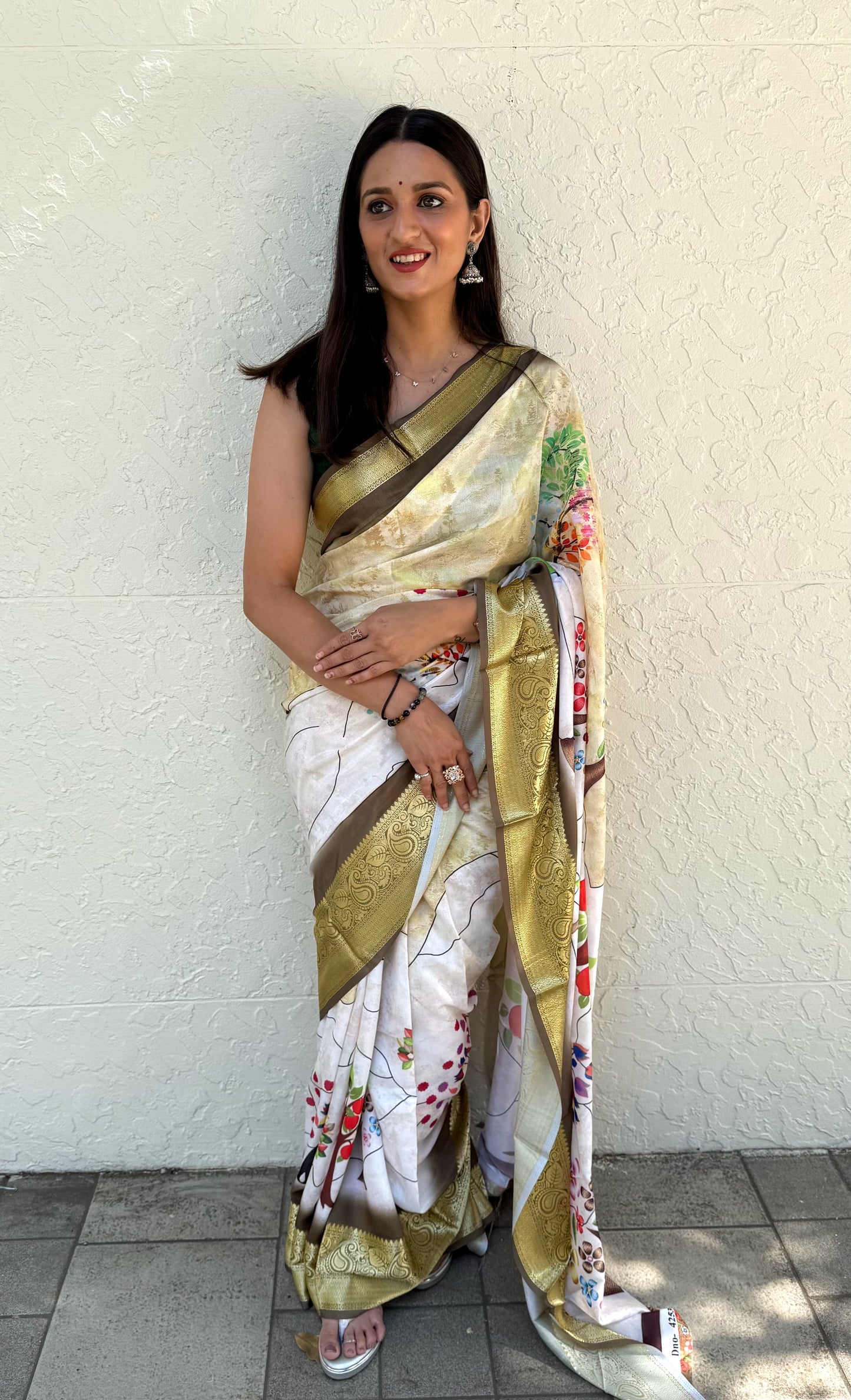 Dola silk digital print saree