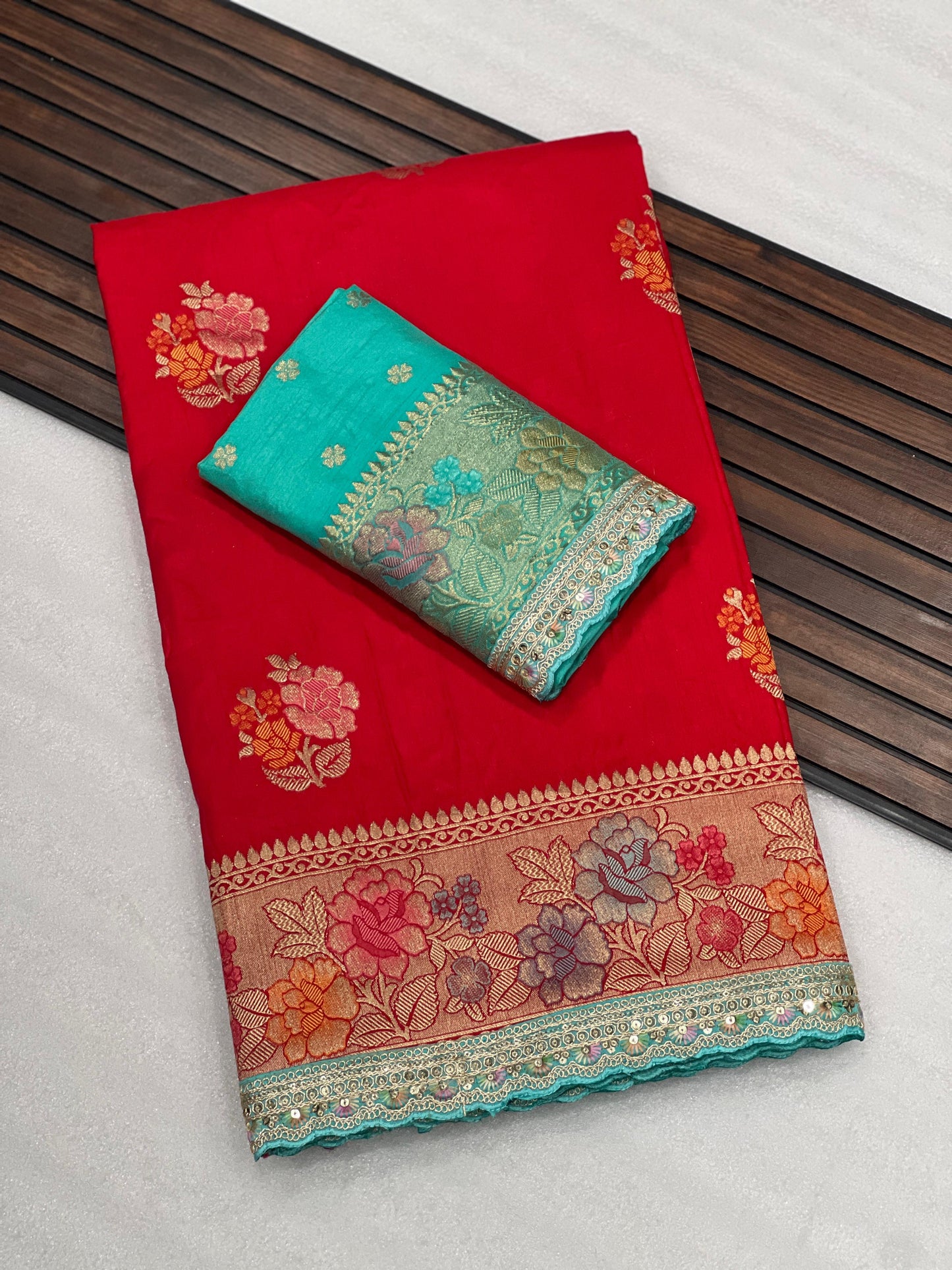 Dolla silk with embroidery saree