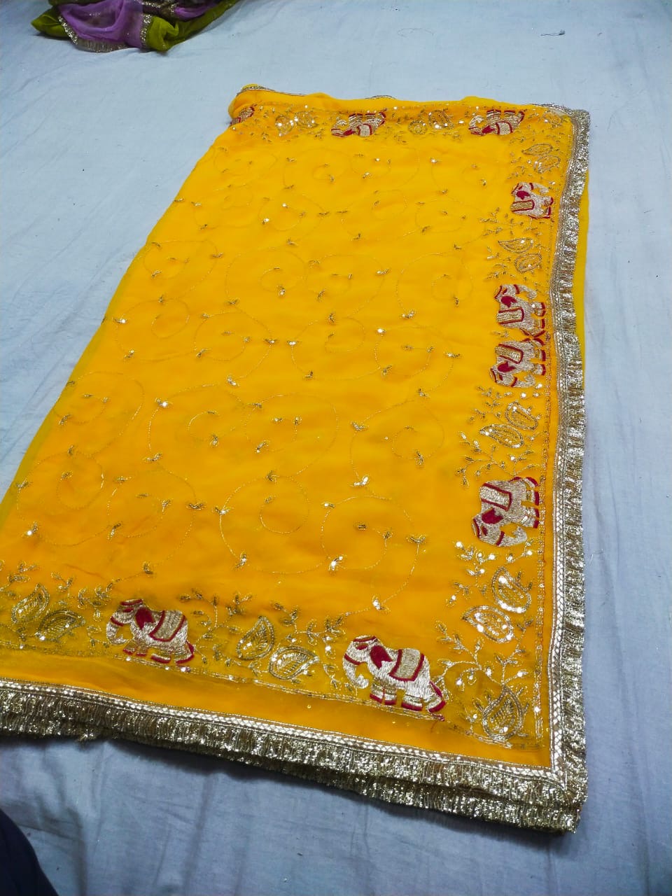 Georgette Kasab work saree