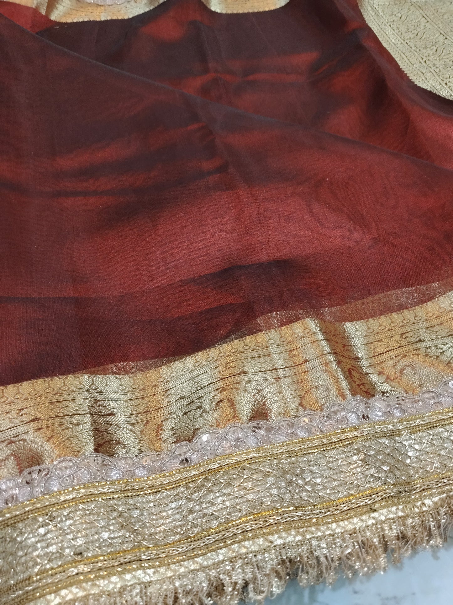 Banarasi MAHARANI dhoop chaon tissue silk Saree