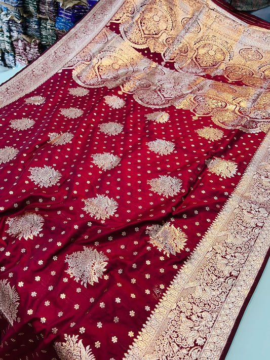 Banarasi silk saree with Pure Banarasi Jari