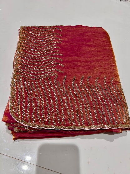 Fendi saree with diamond stone