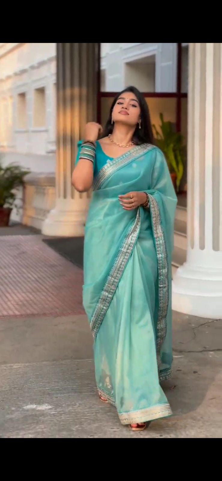 Soft tissue Zari saree