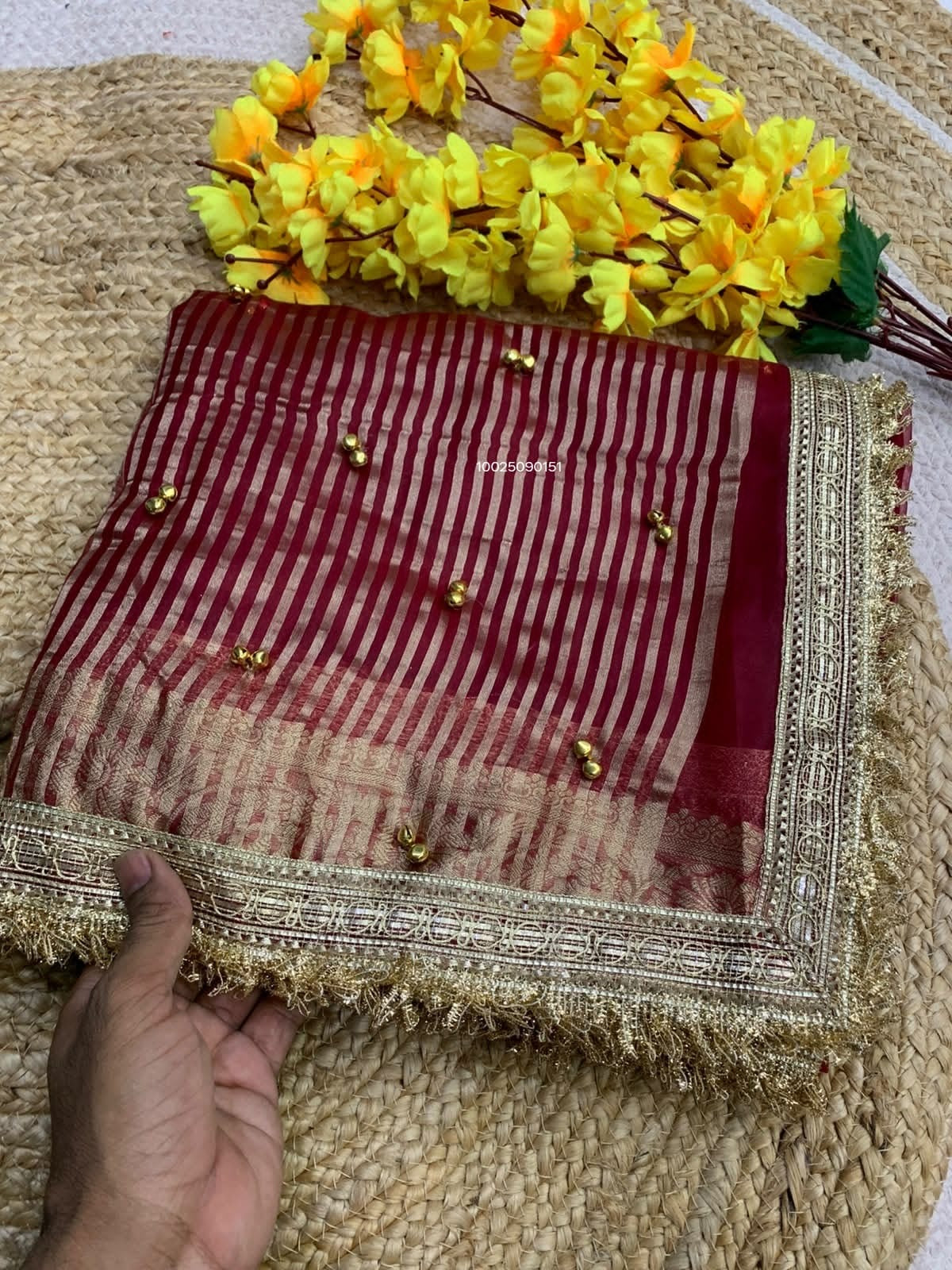 Ghunghroo organza silk saree