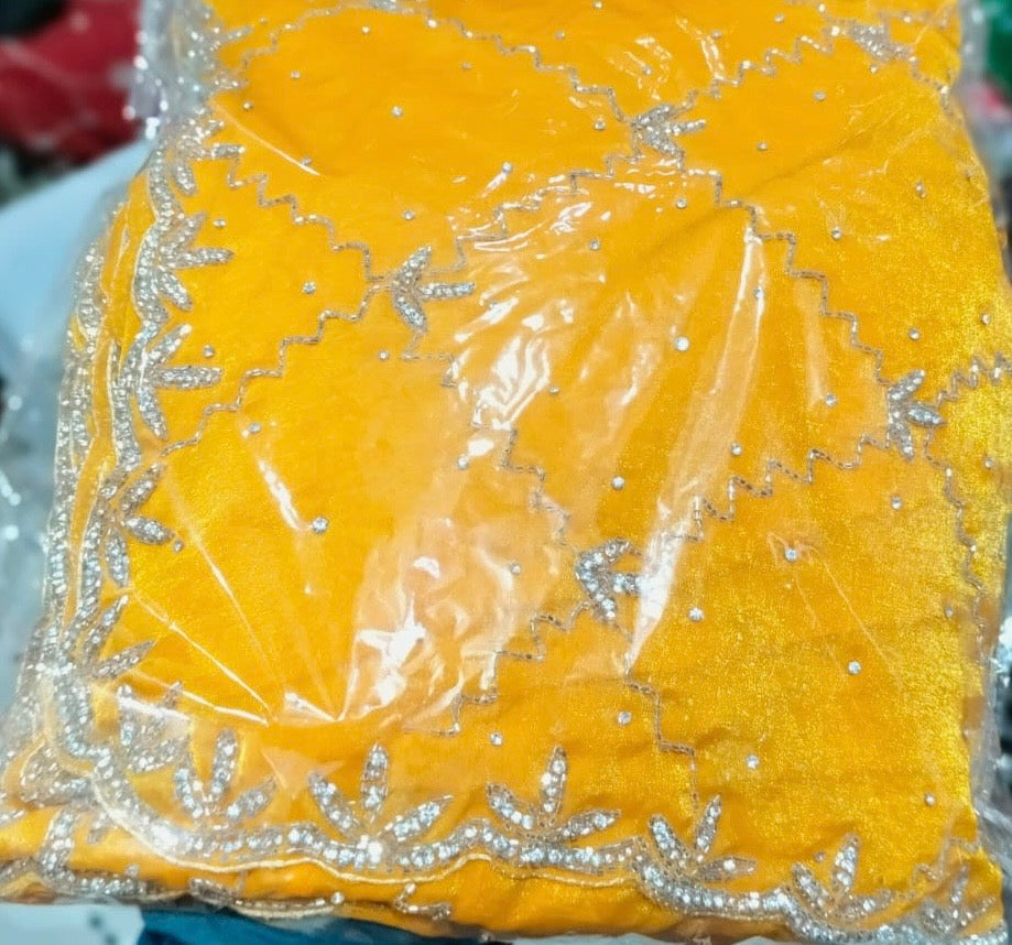 Fendi saree with diamond stone Jaal work Diya design 2 Saree