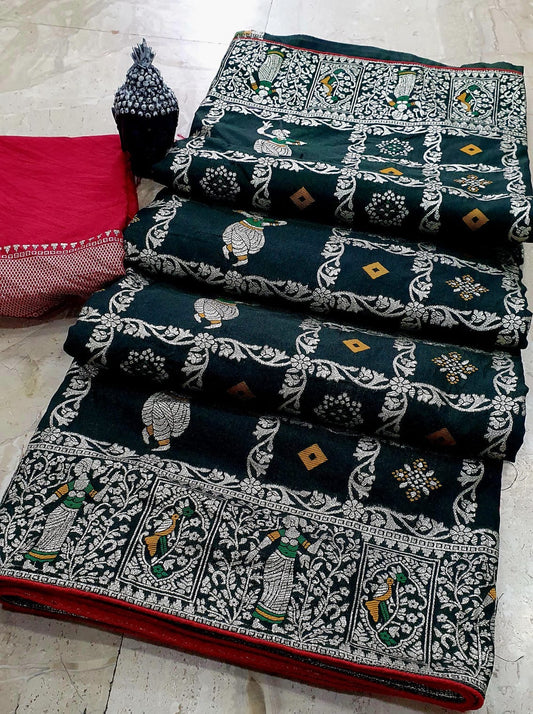 Zari Bandhej Saree