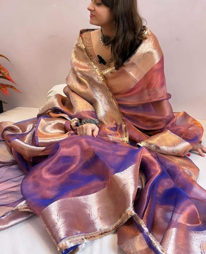 Banarasi SOFT GLASS TISSUE SILK saree