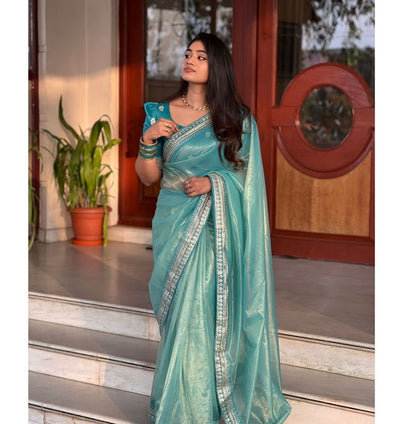 Soft tissue Zari saree