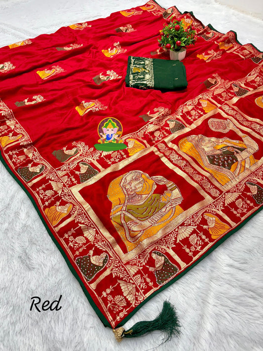 Dulhan Dola Viscose Silk with sirowski work