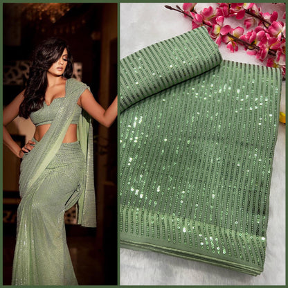 Heavy Georgette sequence saree