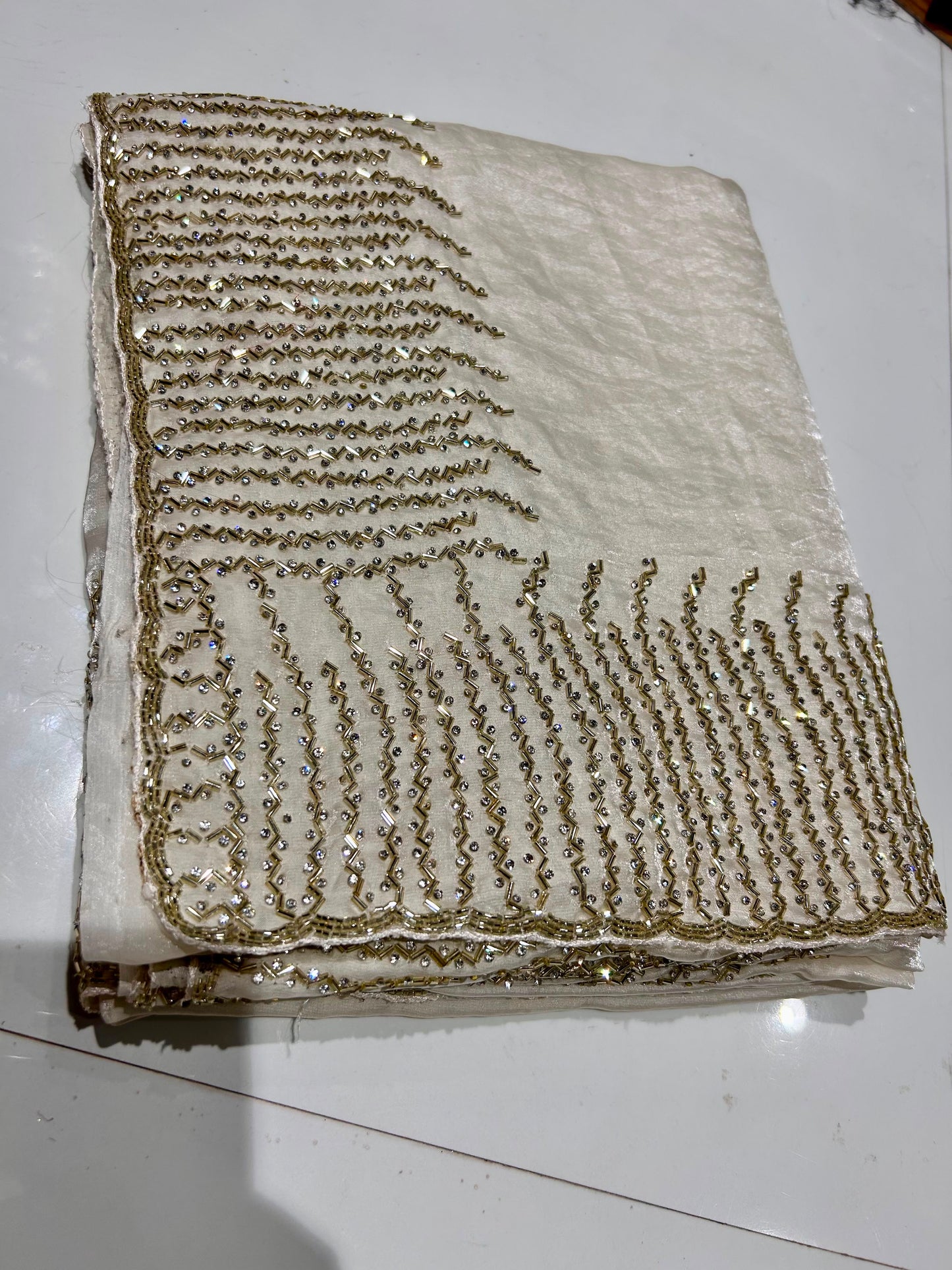 Fendi saree with diamond stone