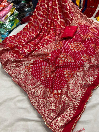 pure dola silk fabric with beautiful zari