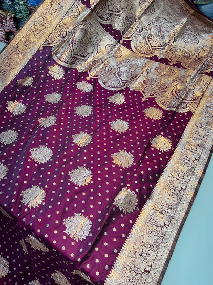 Banarasi silk saree with Pure Banarasi Jari