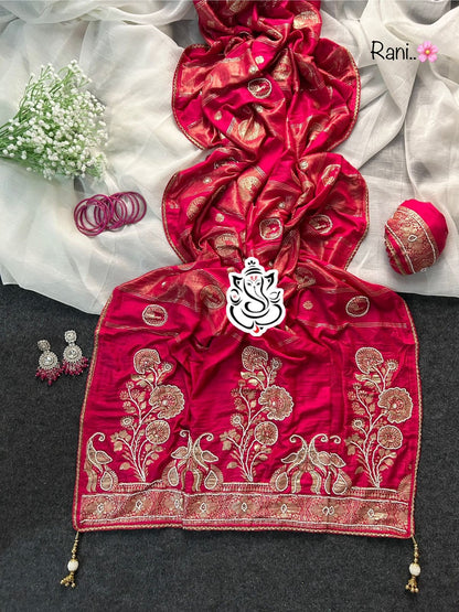 Dolla silk with embroidery saree