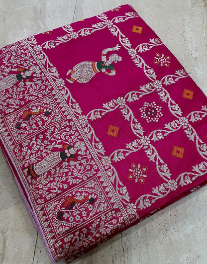 Zari Bandhej Saree