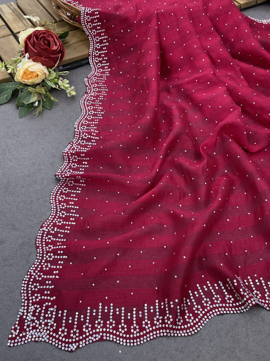 Soft Pure Blooming Jimmy Silk  with Original DMC Zarkan type Swarovski