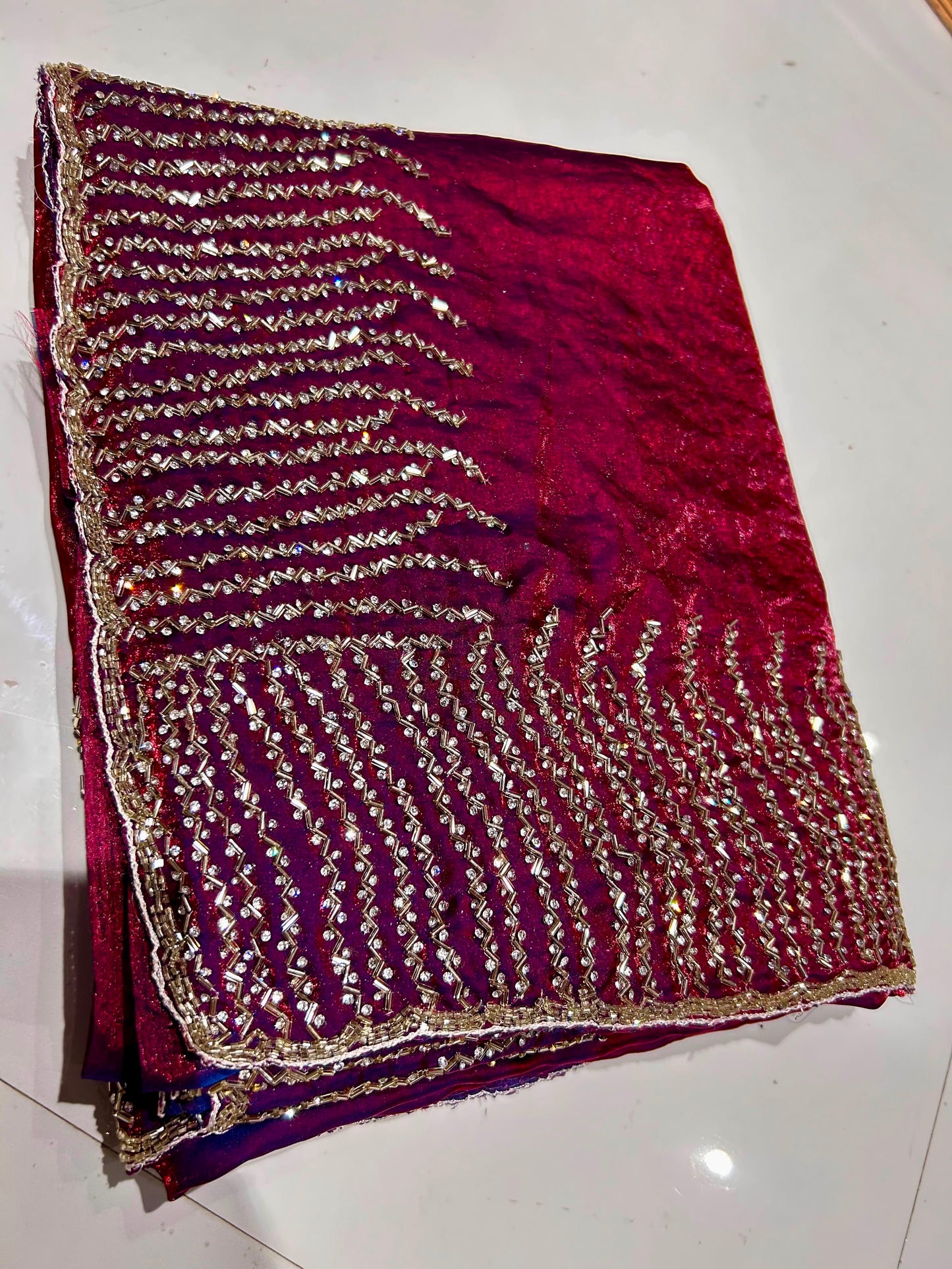 Fendi saree with diamond stone