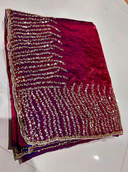 Fendi saree with diamond stone